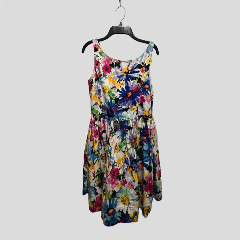 Polo Ralph Lauren size 16 floral sleeveless fit and flare dress